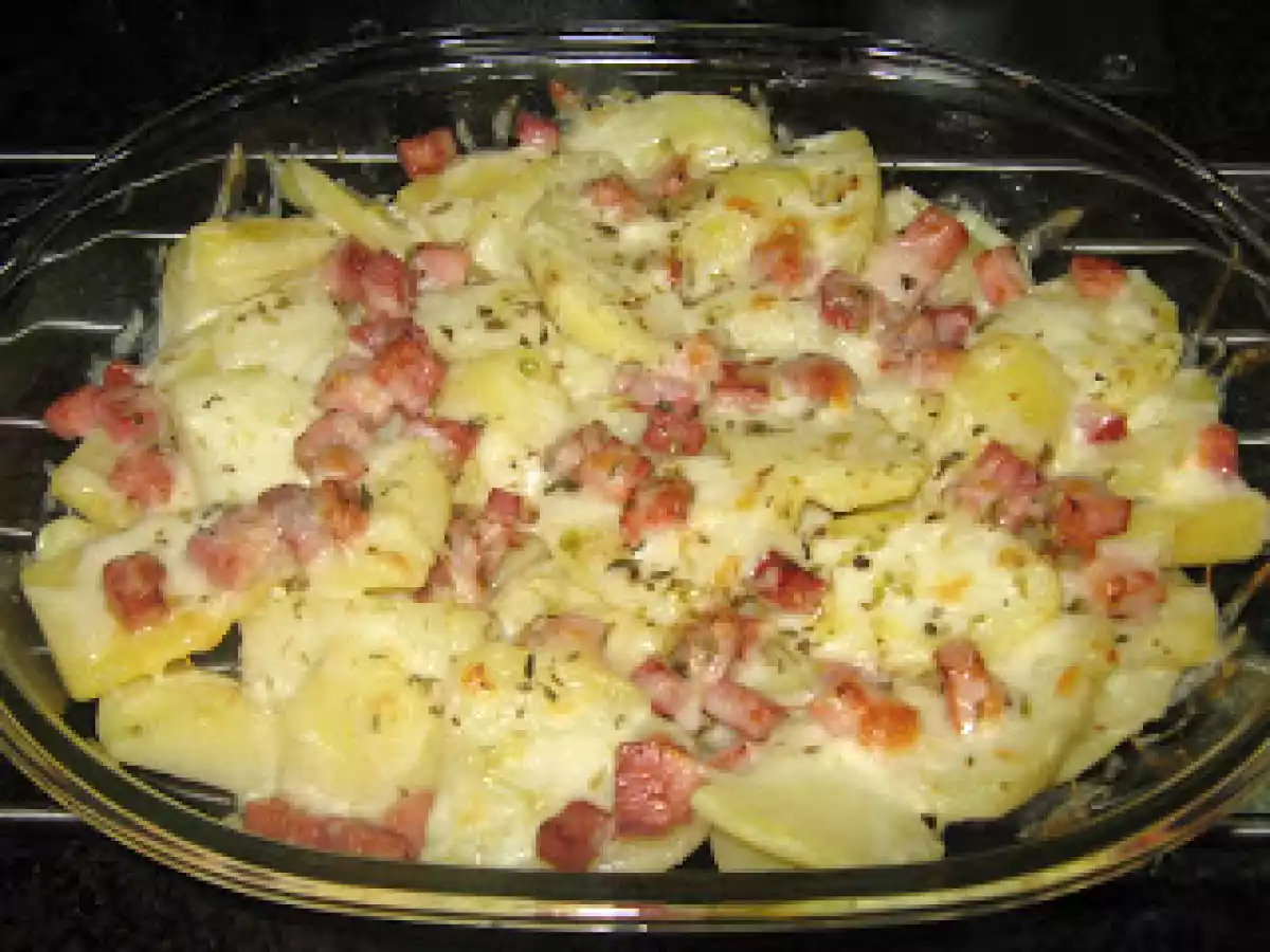 Batatas Gratinadas com Bacon