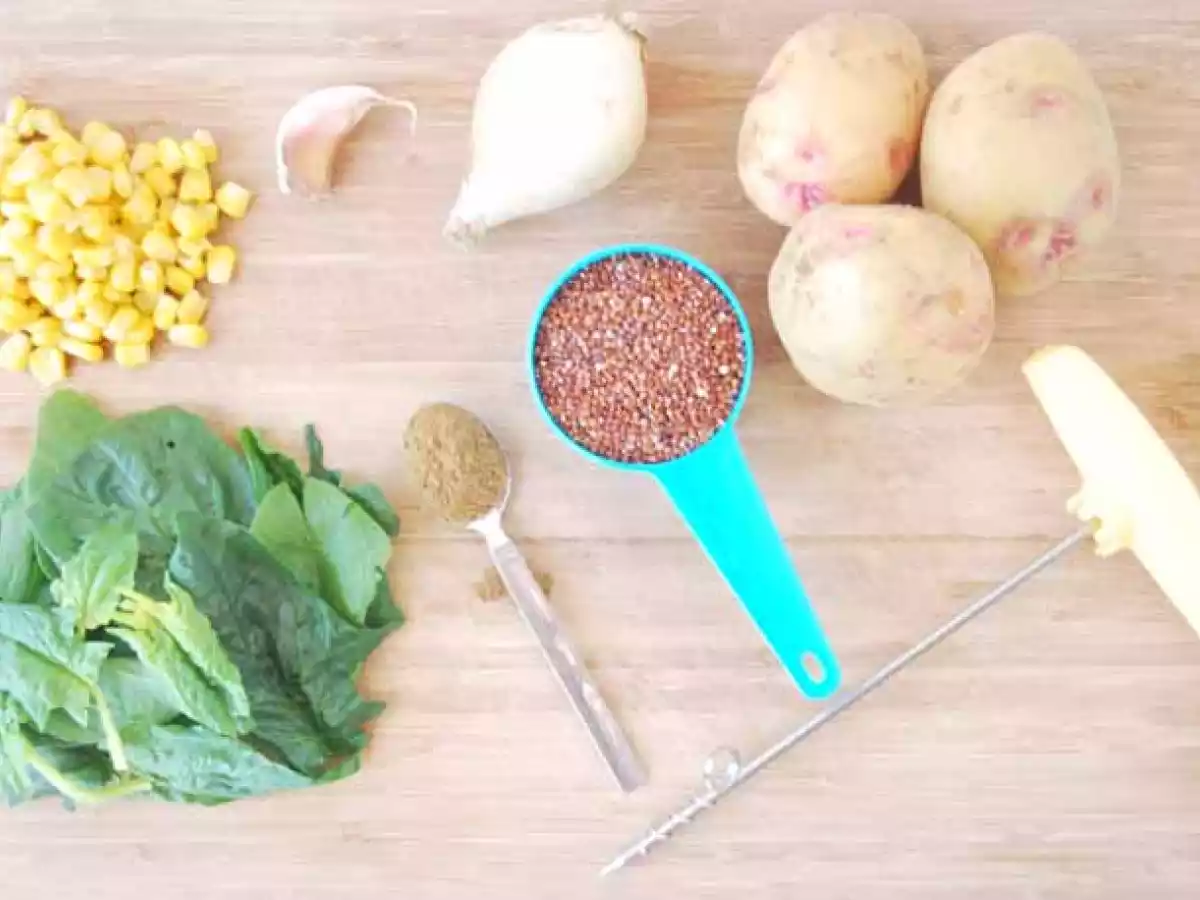 Batatas Recheadas com Quinoa e Molho de Coentros - foto 2