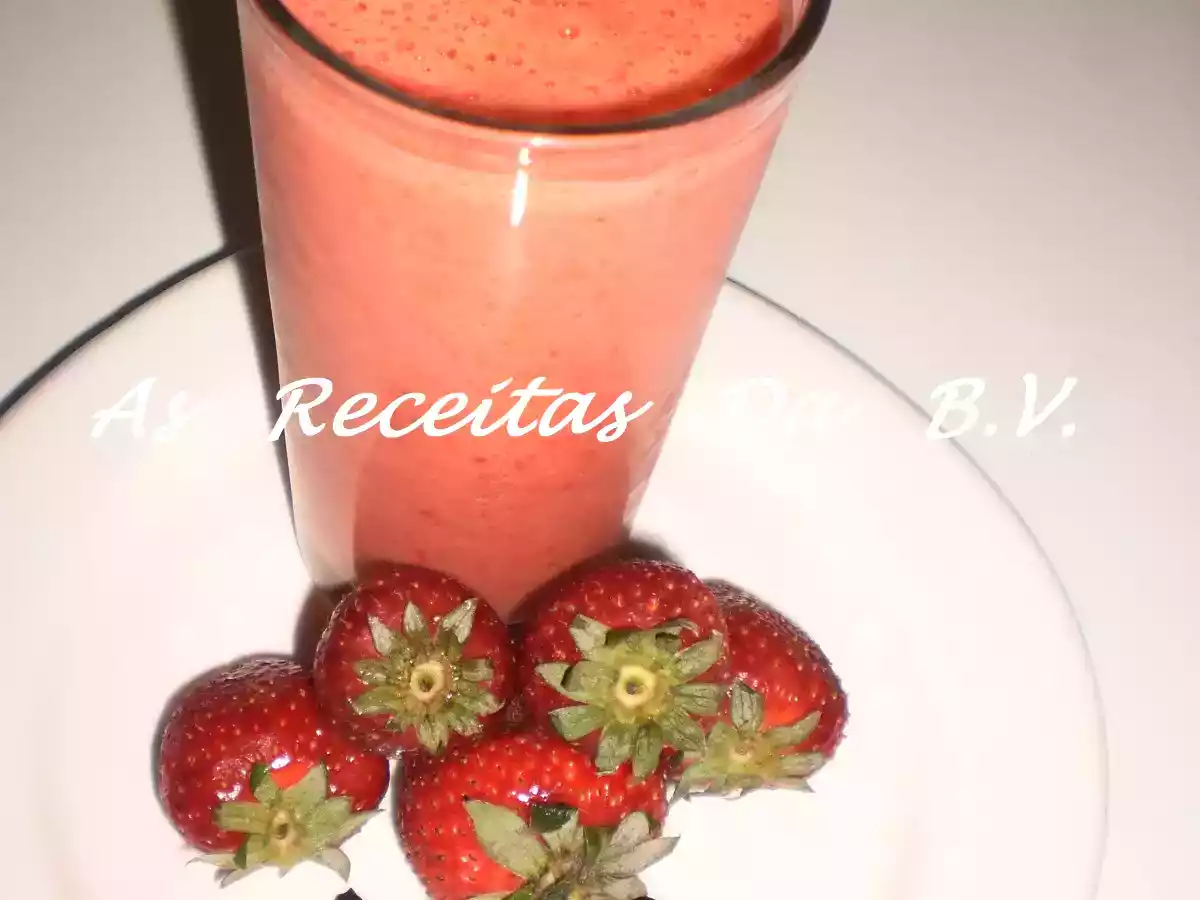 Batido de Morango e Hortelã