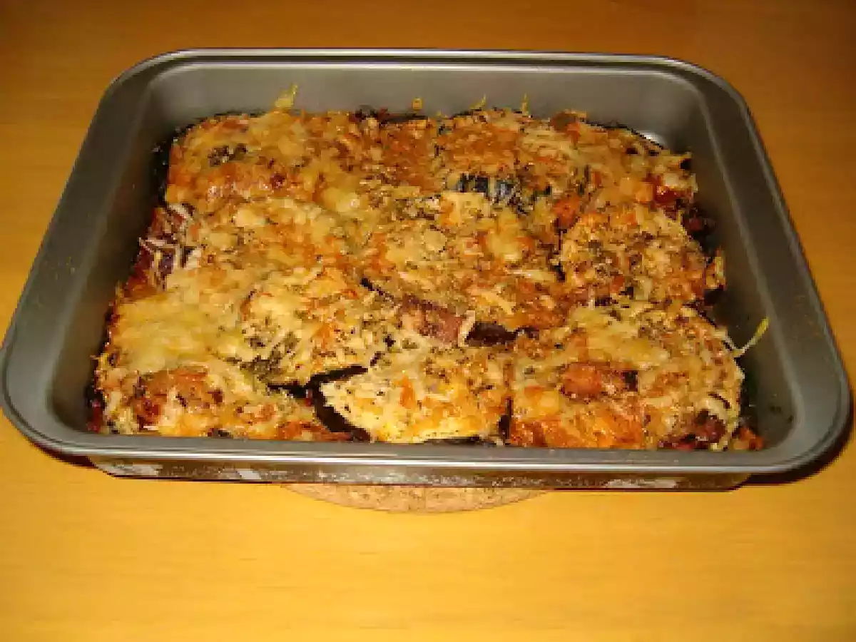 Beringela no forno com parmesão
