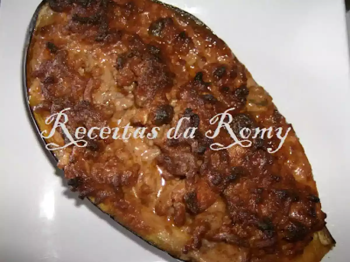 Beringela Recheada com carne