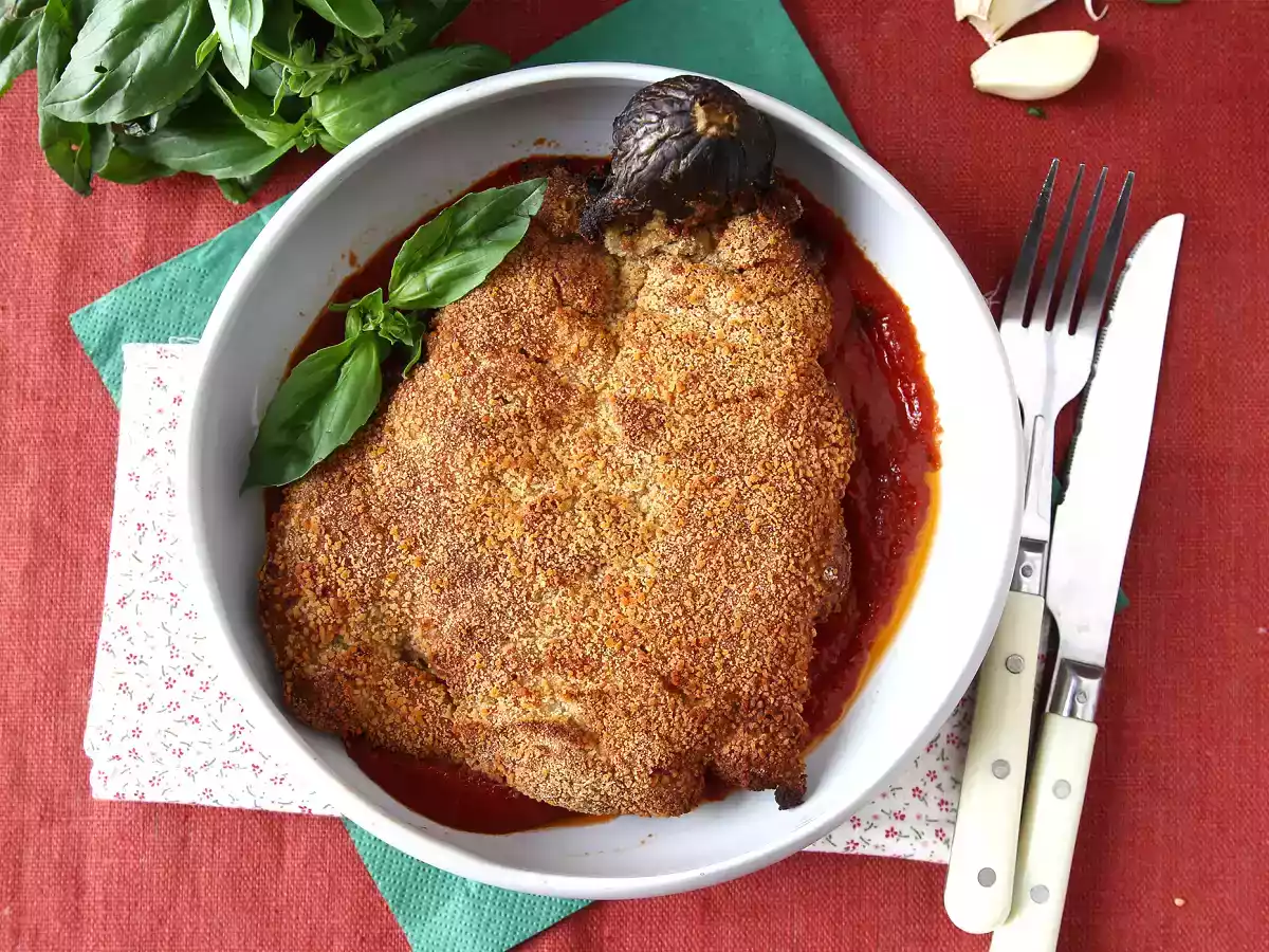 Berinjela empanada à Milanesa, feita na Air Fryer - foto 2