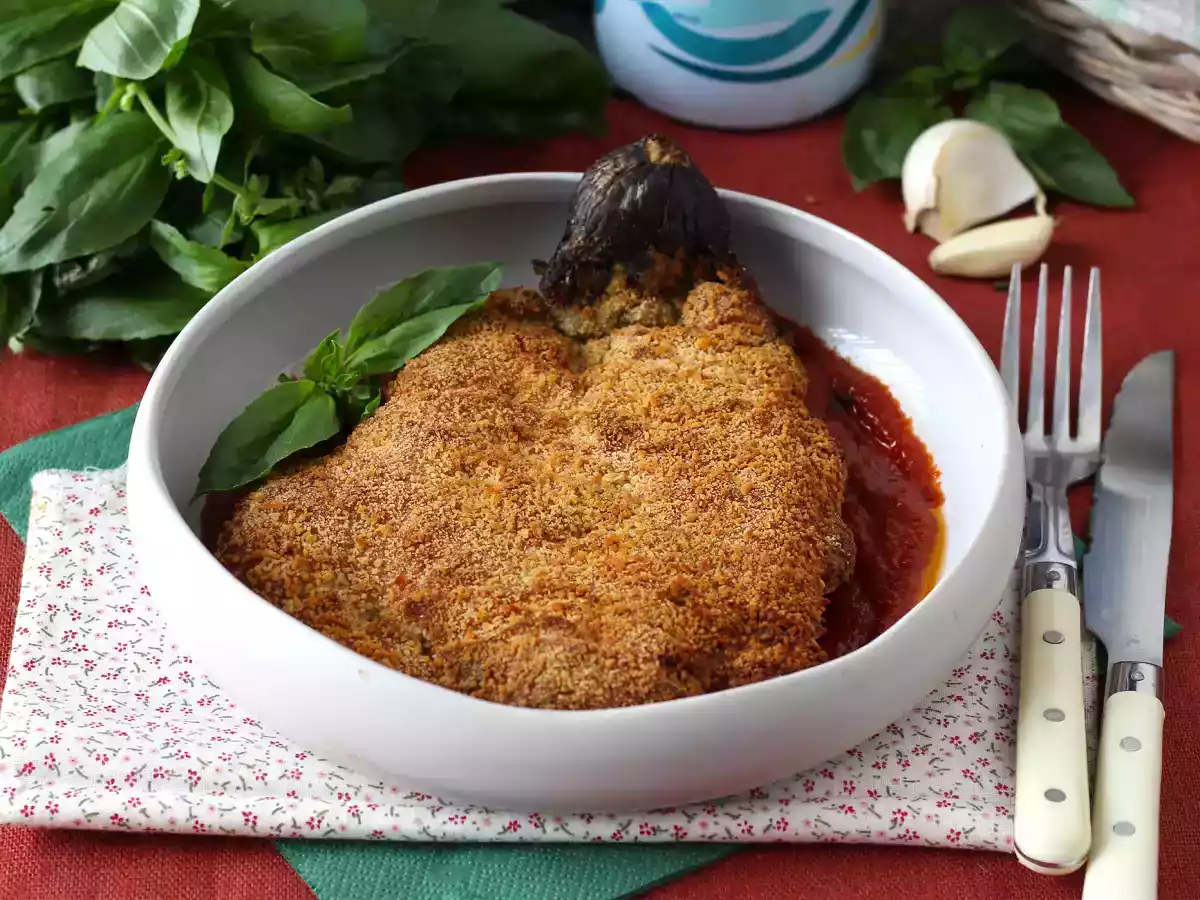 Berinjela empanada à Milanesa, feita na Air Fryer - foto 3