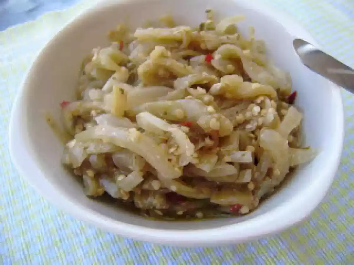 Berinjela Rápida no Microondas - Antepasto ou Salada