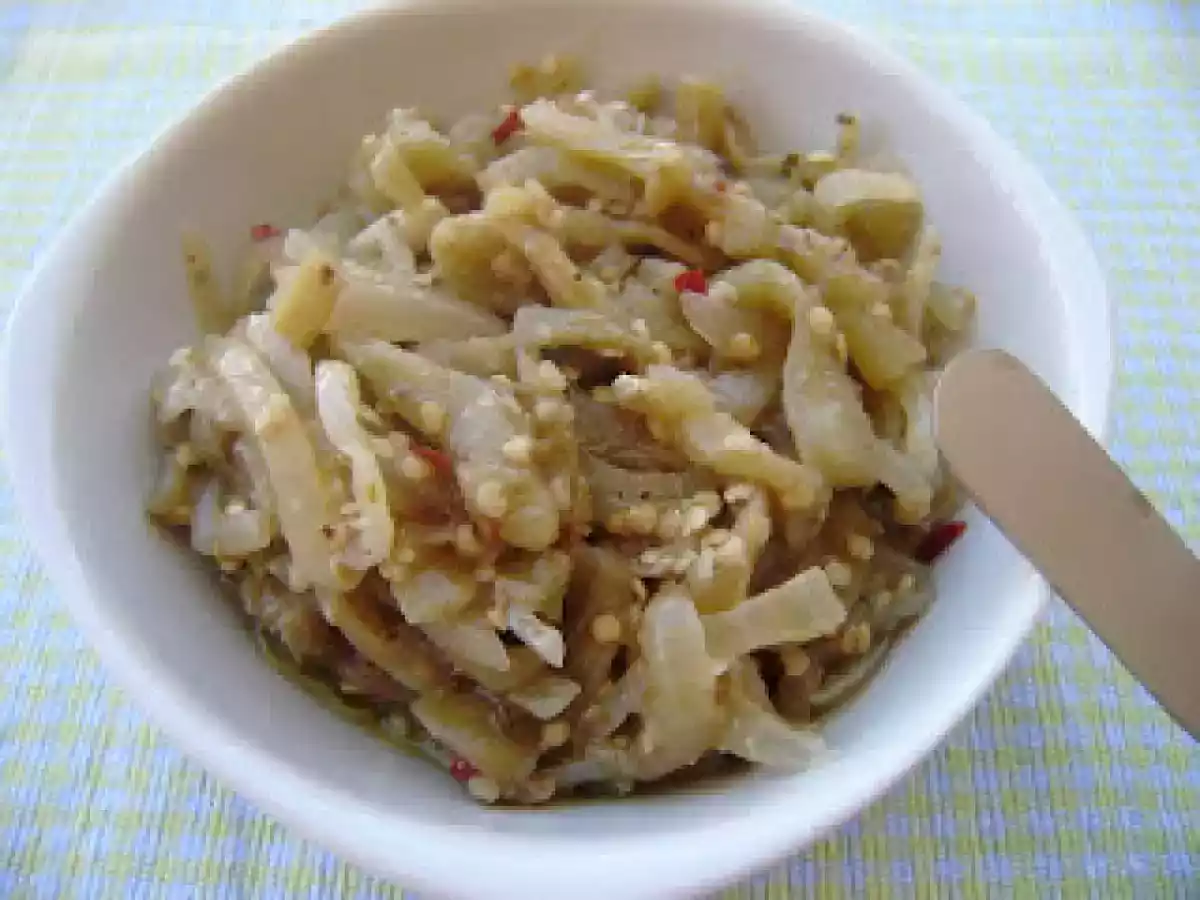 Berinjela Rápida no Microondas - Antepasto ou Salada - foto 2