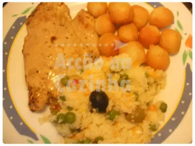 Bifanas com mostarda acompanhadas com cuscuz salteado com legumes e batata noisette - foto 6