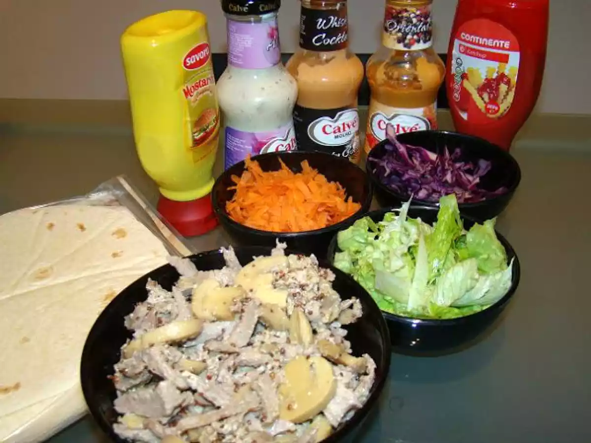 Bifes com Cogumelos e Mostarda à Antiga / Tortilhas Recheadas - foto 6