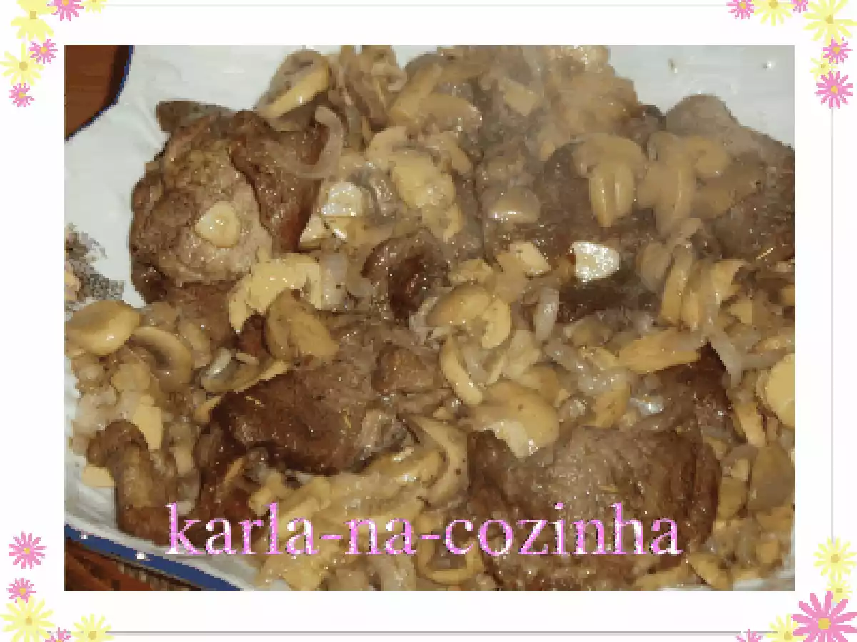 Bifes com cogumelos na actifry