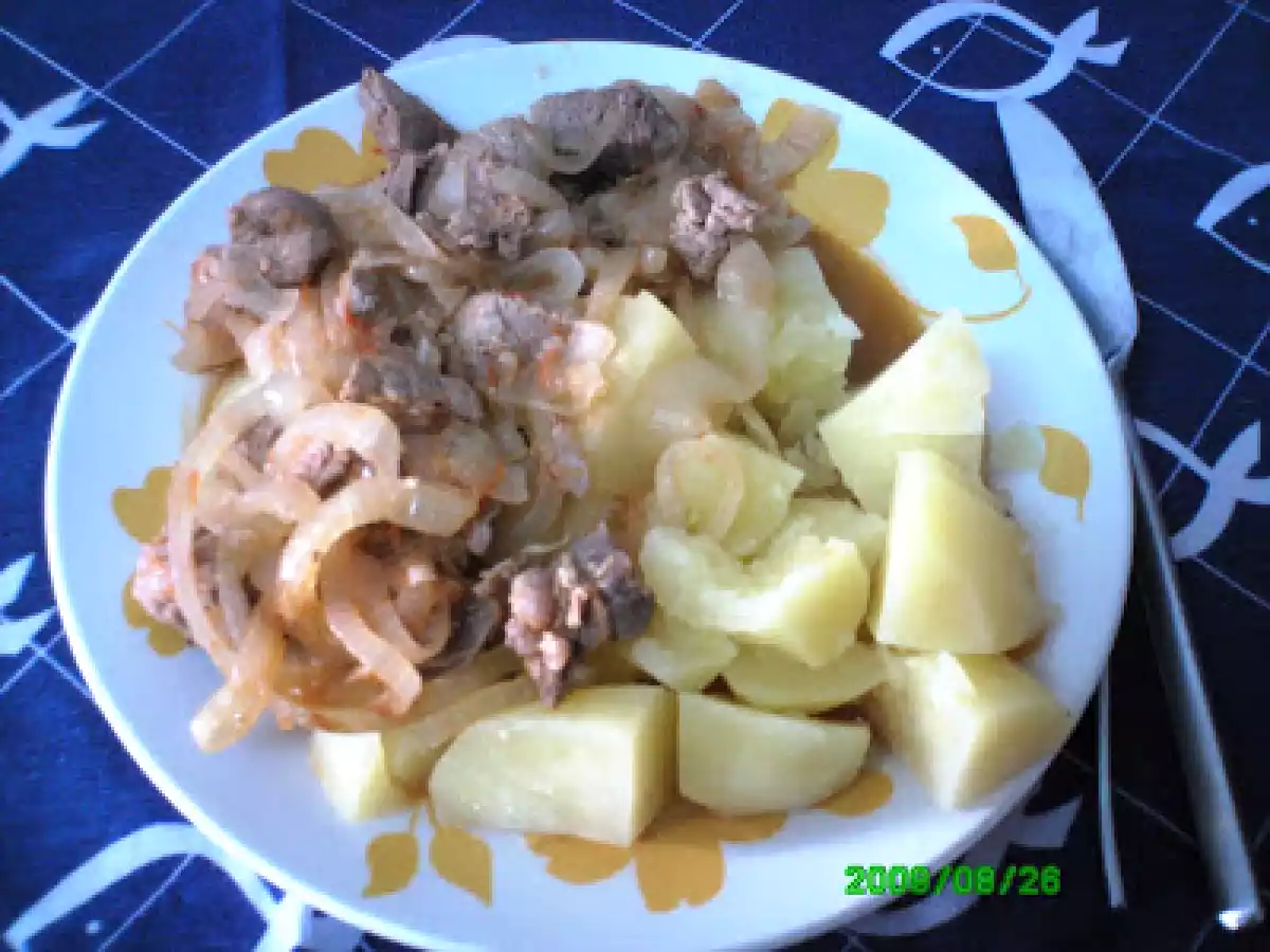 BIFES DE CEBOLADA NA BIMBY ACOMPANHADOS POR BATATA COZIDA NA FUSSION COOKIngredientes:
