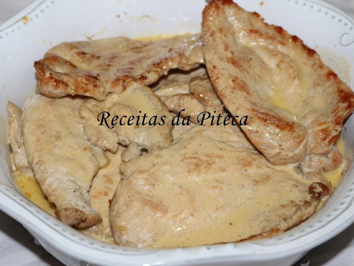 Bifes de frango com natas, laranja e vinho do Porto da Joana