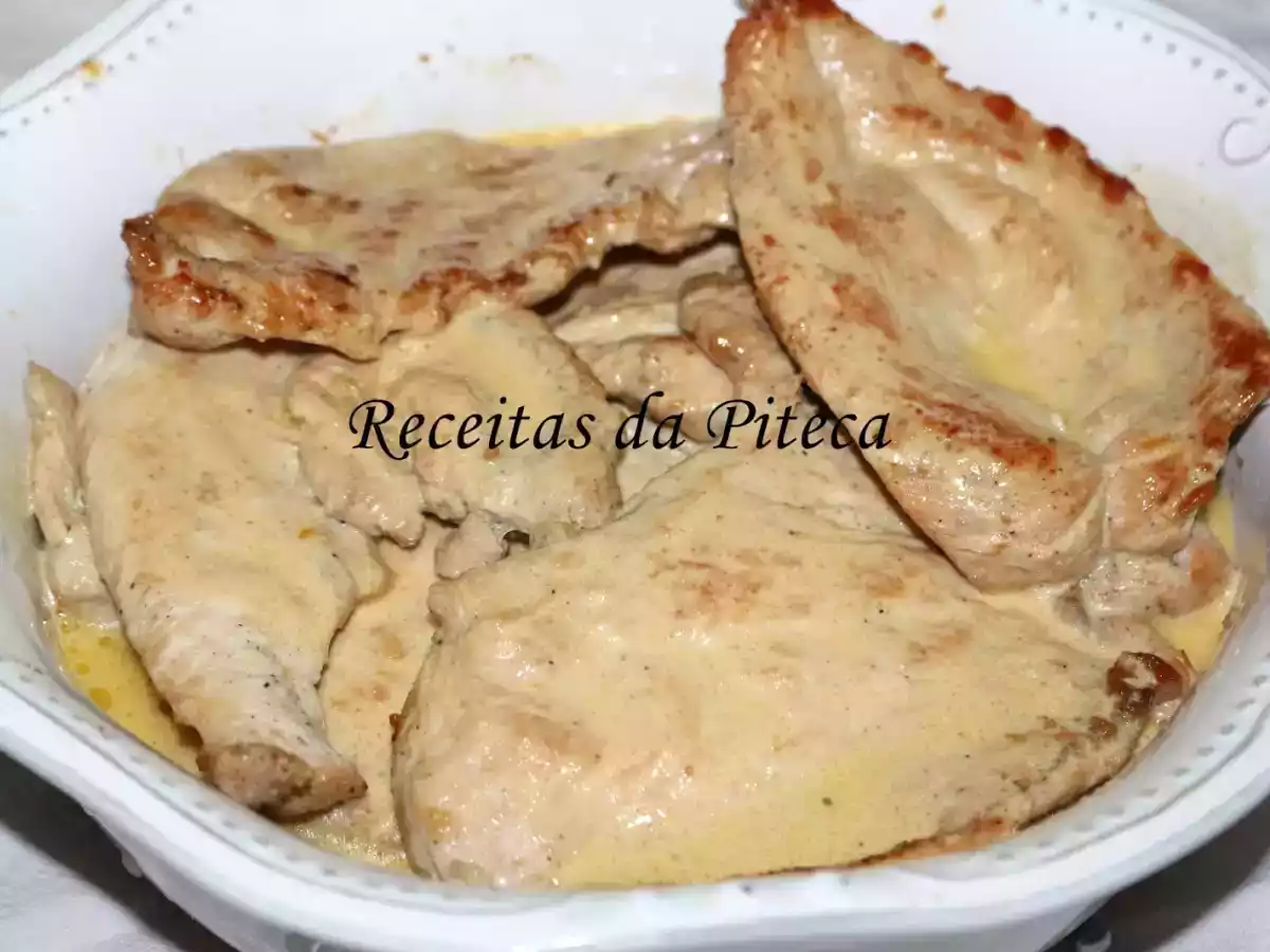 Bifes de frango com natas, laranja e vinho do Porto da Joana