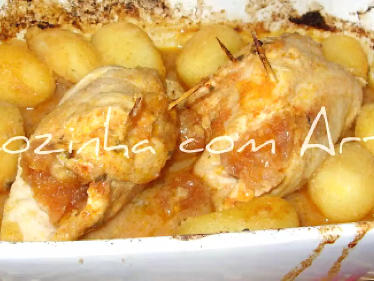 Bifes de frango recheados com farinheira - foto 5