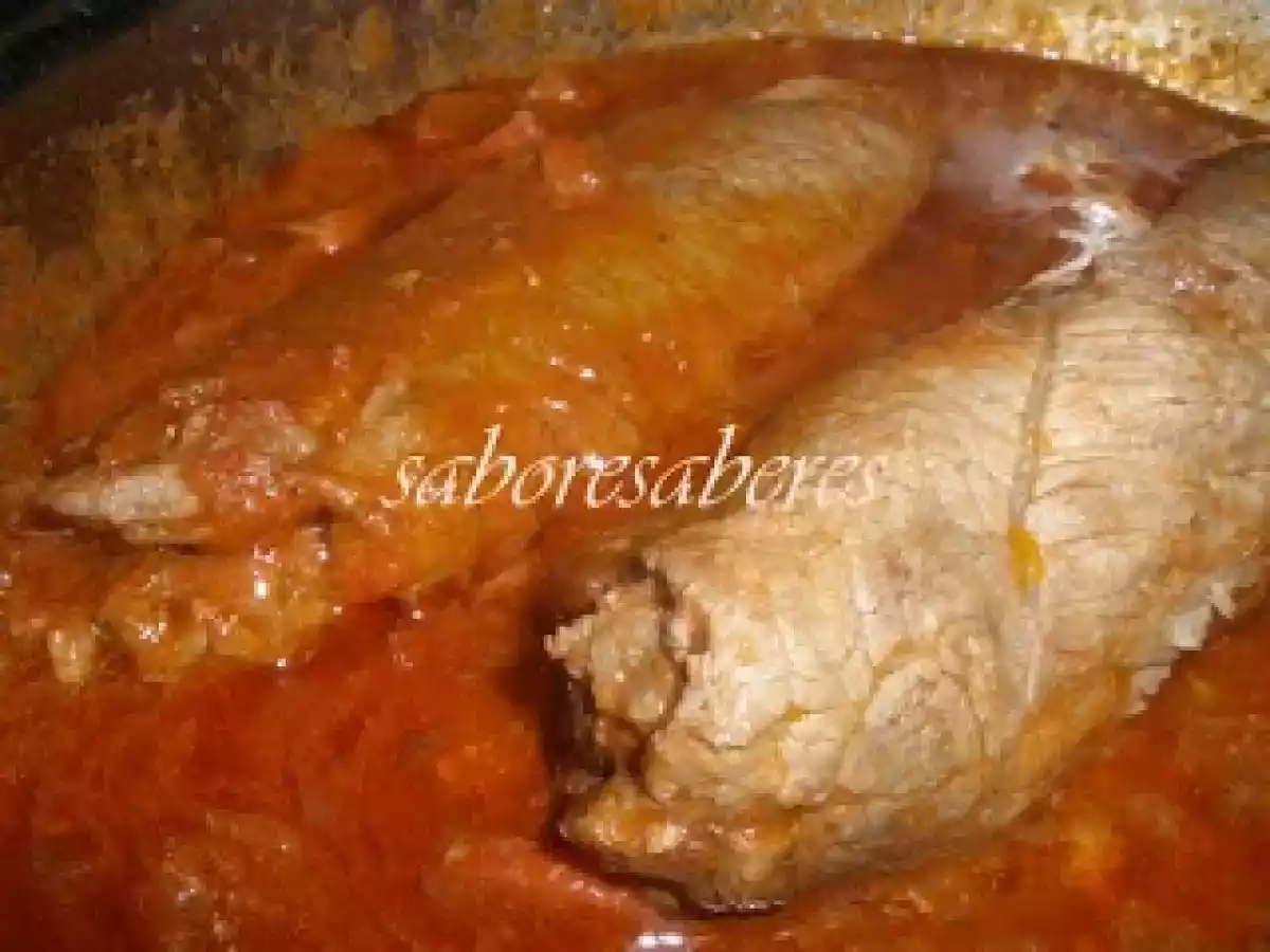 Bifes de Novilho enrolados com Cenoura e Chouriço com Puré - foto 6