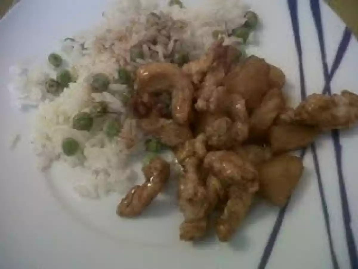 Bifes de peru com ananás