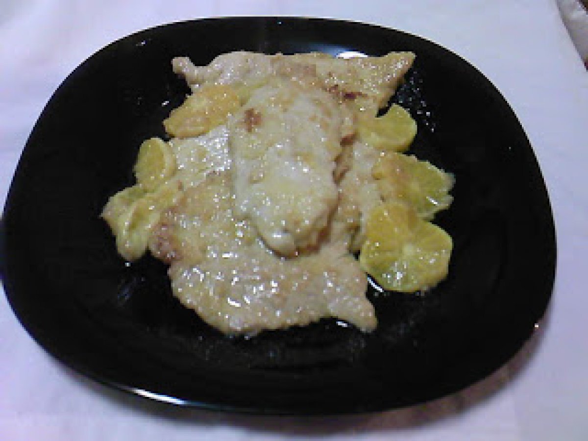 Bifes de perú com laranja
