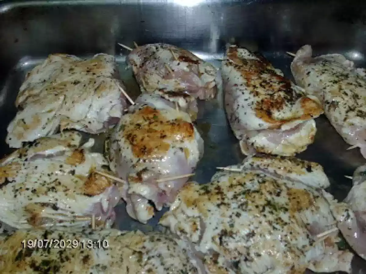 Bifes de peru recheados......