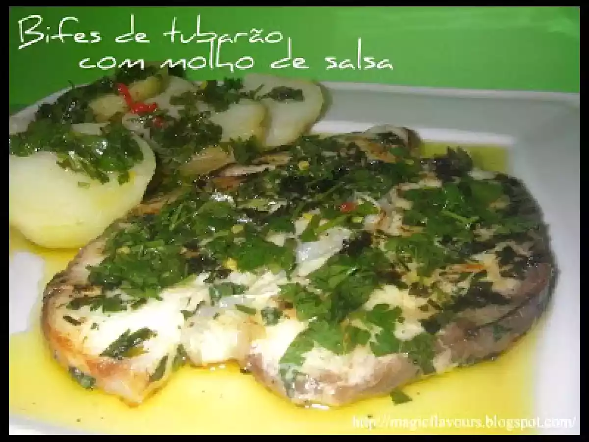 Bifes de tubarão com molho de salsa - foto 3