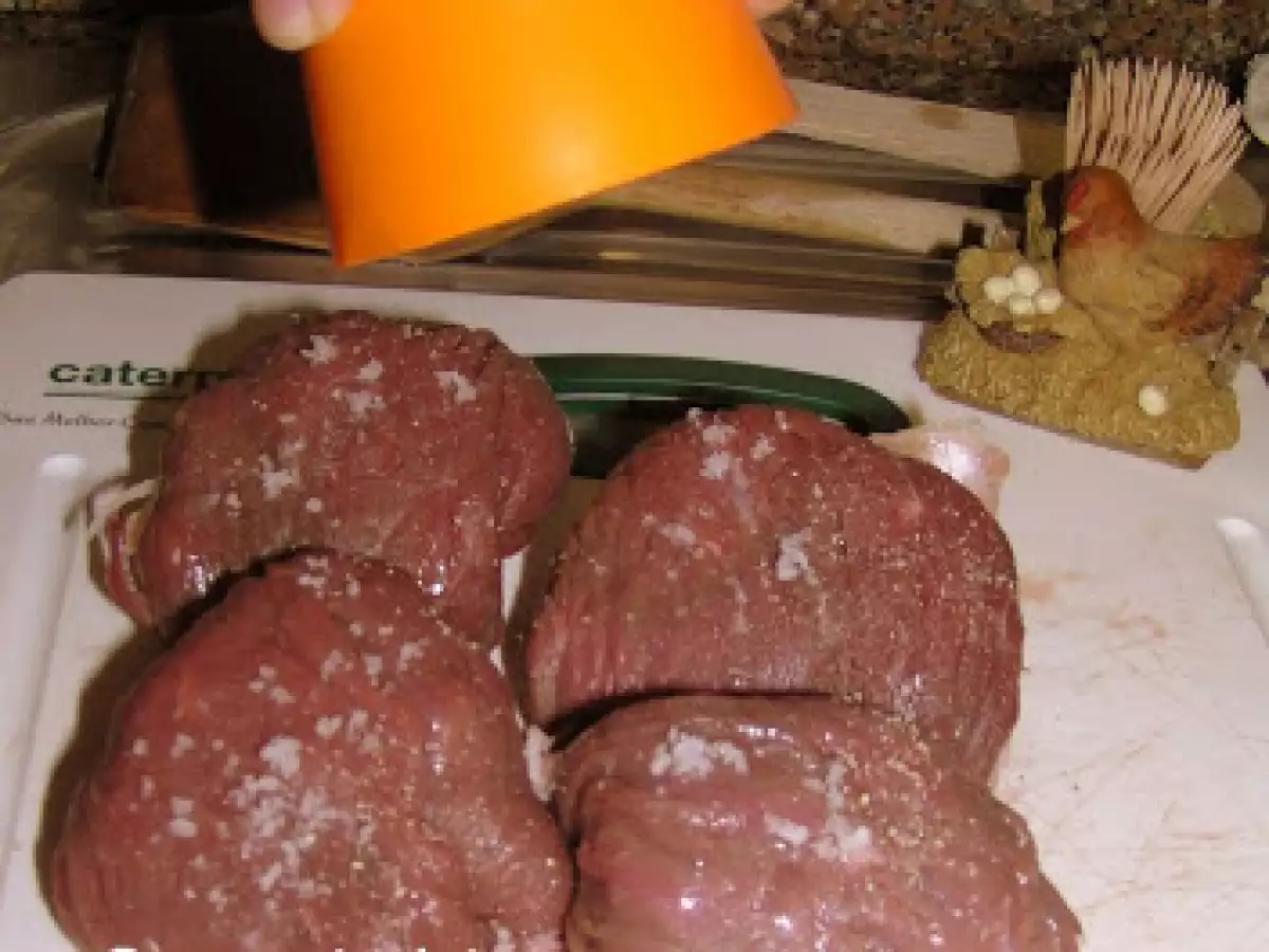 Bifes de vaca recheados com presunto e queijo - Actifry - foto 4