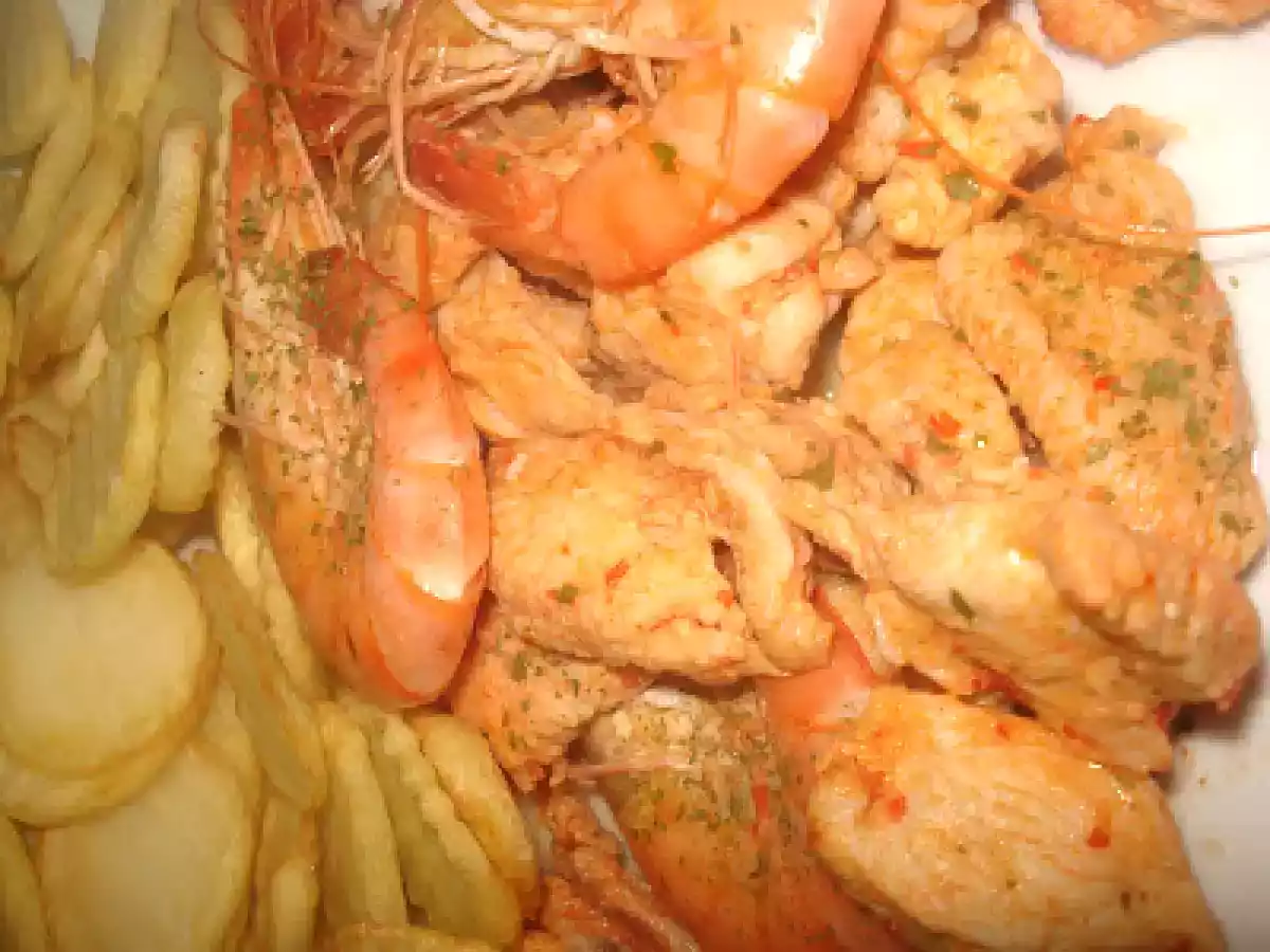 BIFINHO DE PERU COM CAMARÃO NO WOK...