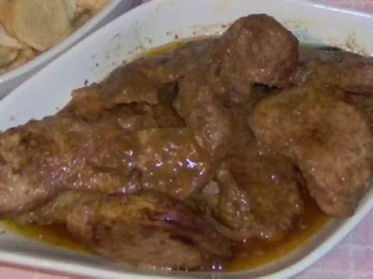 Bifinhos de carne de porco com vinho de Porto
