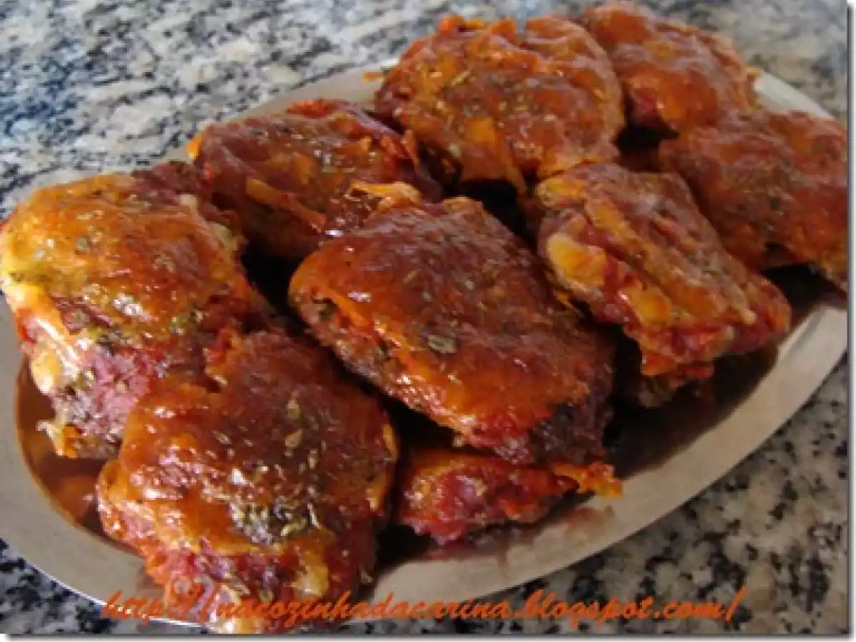 Bifinhos de Carne Moída no Forno