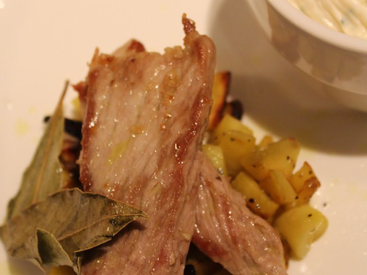 Bifinhos de porco preto e batata doce
