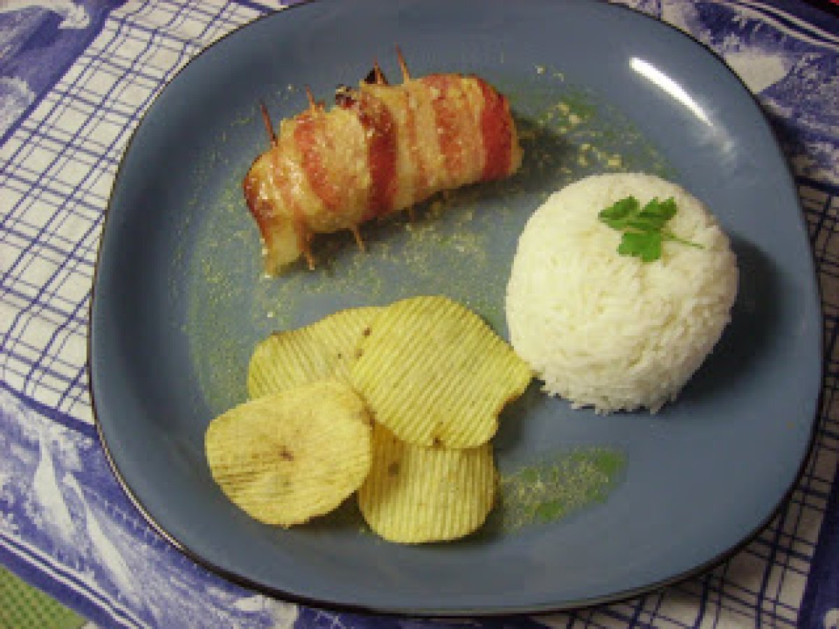 Bifinhos enrolados com banana