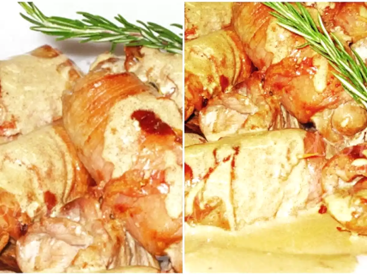 Bifinhos Recheados com Salsichas e Bacon - foto 2
