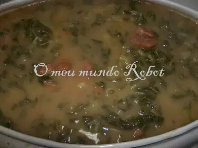 Bimby - Sopa de couve Portuguesa com feijão seco