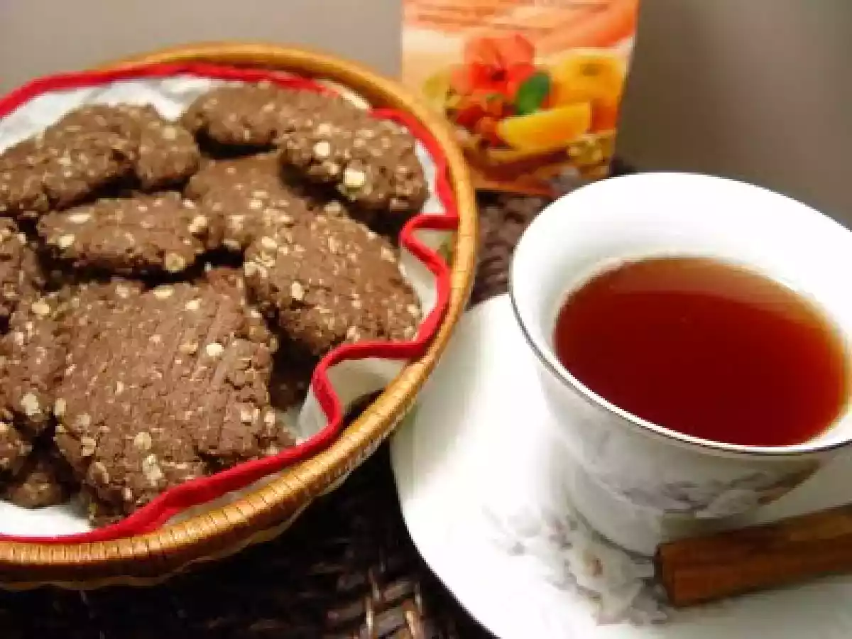 Biscoitinhos integrais de Chocolate com aveia