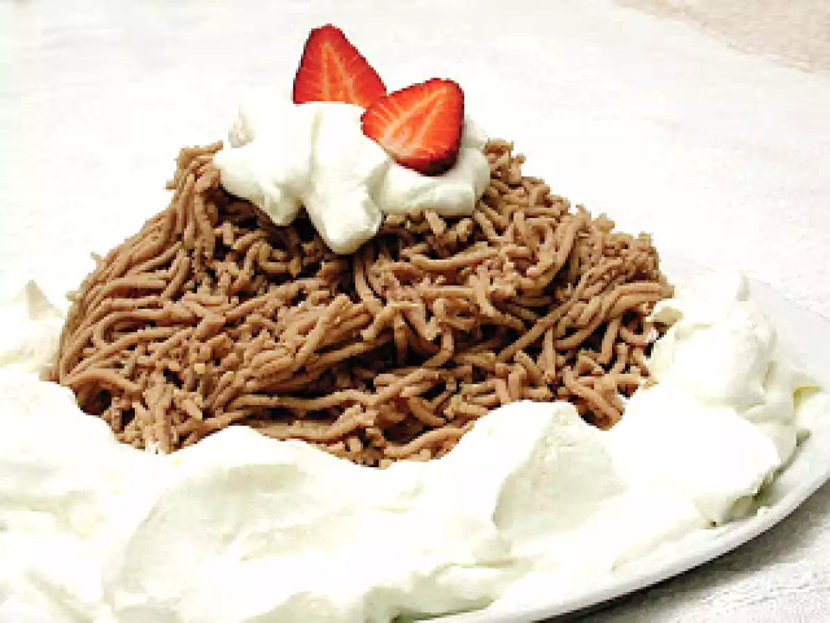 Biscoitos, Bolos e Sobremesas - Mont Blanc - Purê de castanhas
