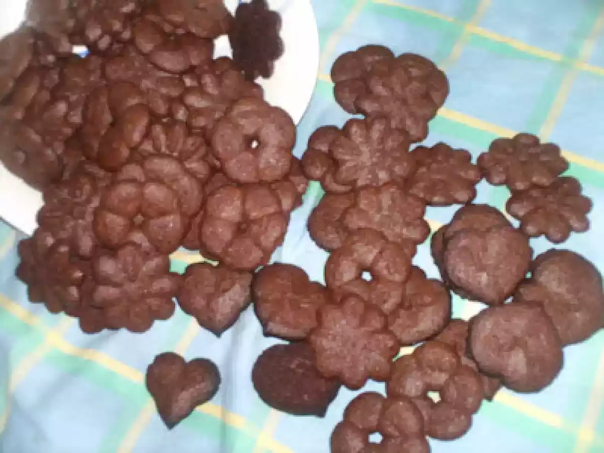 Biscoitos de cacau e chocolate