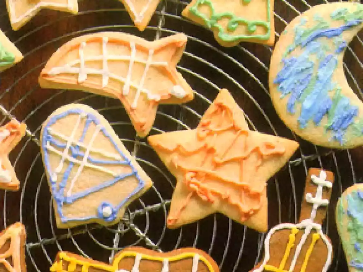 Biscoitos de Natal com Cobertura de Glacê