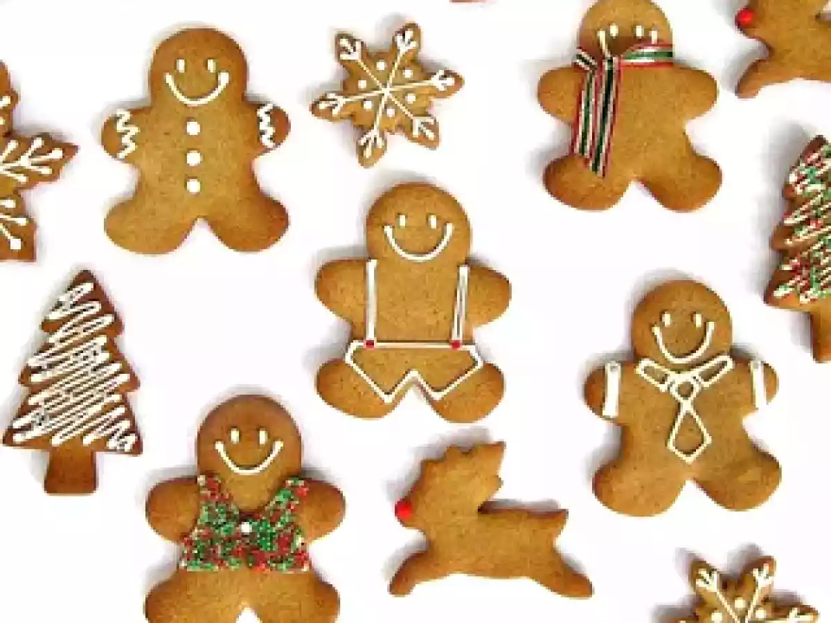 Biscoitos de Natal com cobertura de glacê