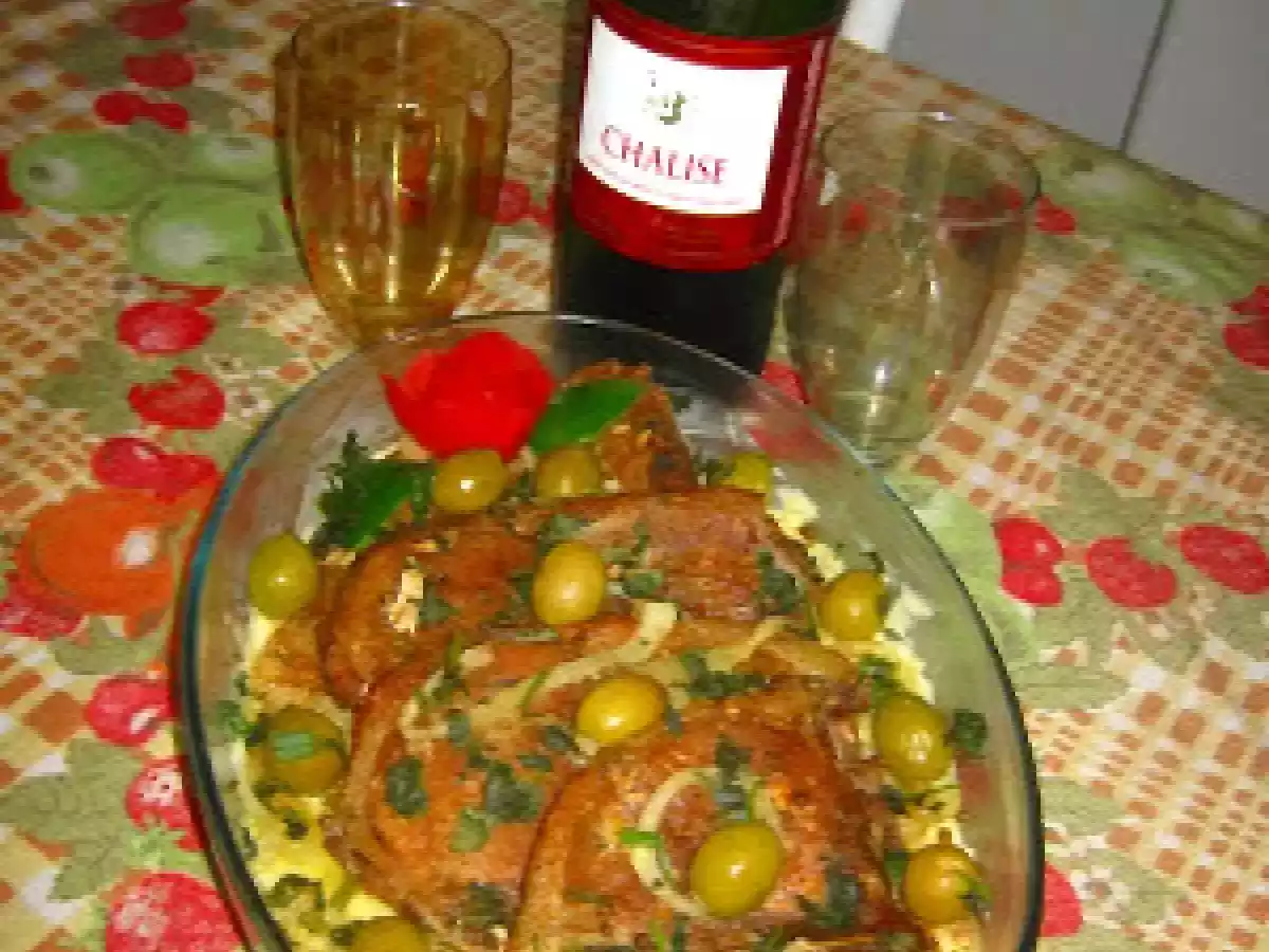 BISTECA SUÍNA COM PURÊ DE BATATA DOCE (CARRÉ)