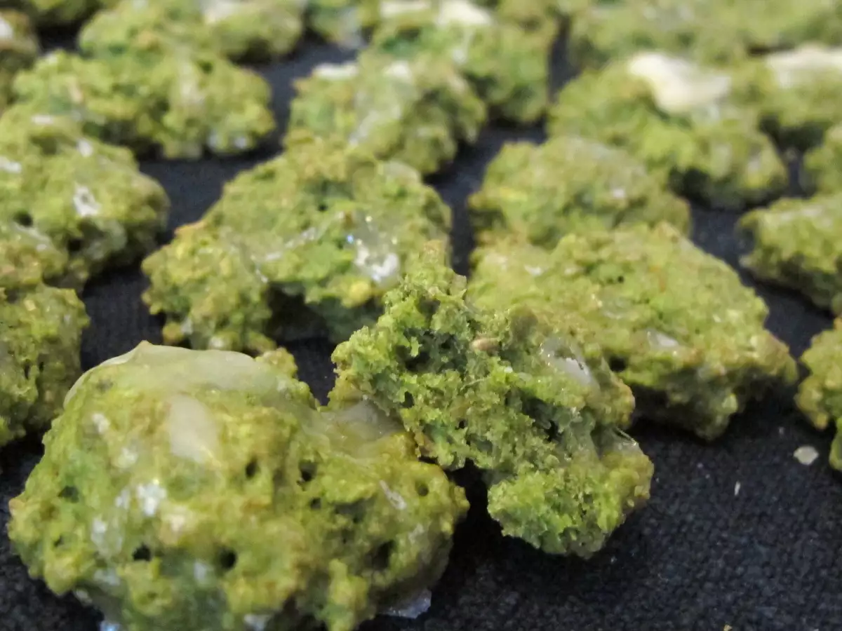 Bolachas verdes com laranja