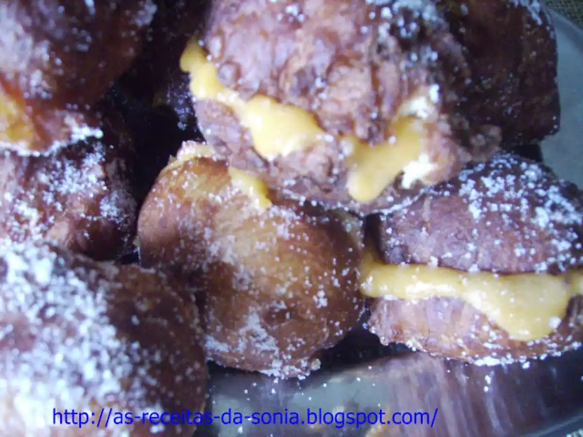 Bolas de Berlim com farinha brioche e doce de ovos - foto 2