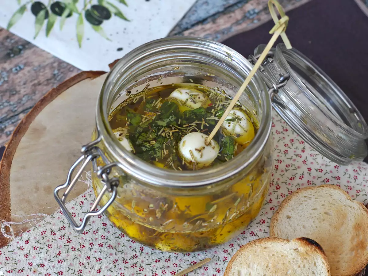 Bolinhas de mussarela marinadas para um aperitivo ou salada! - foto 3