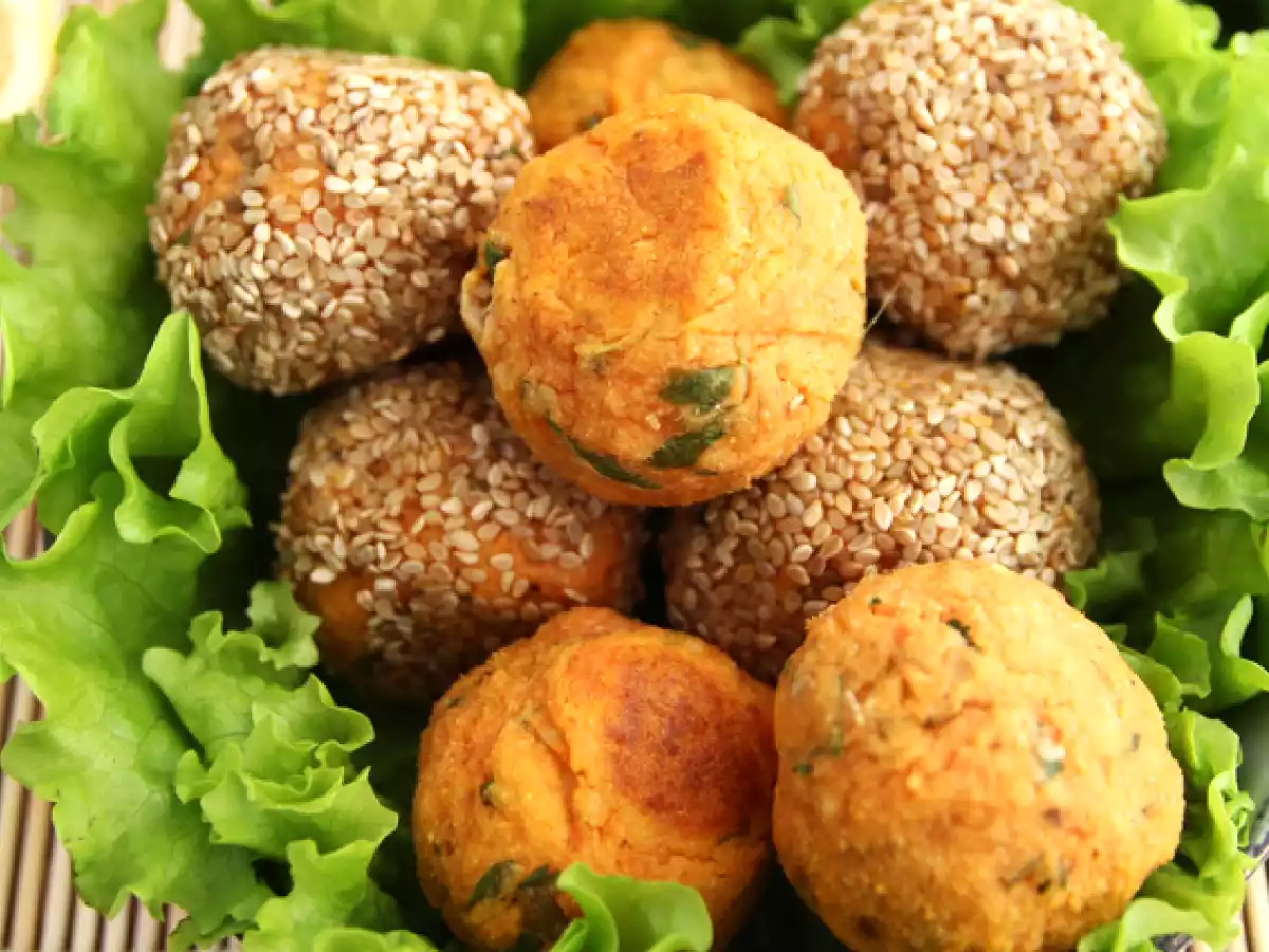 Bolinhos de batata doce (falafels sem gluten e vegano) - foto 2