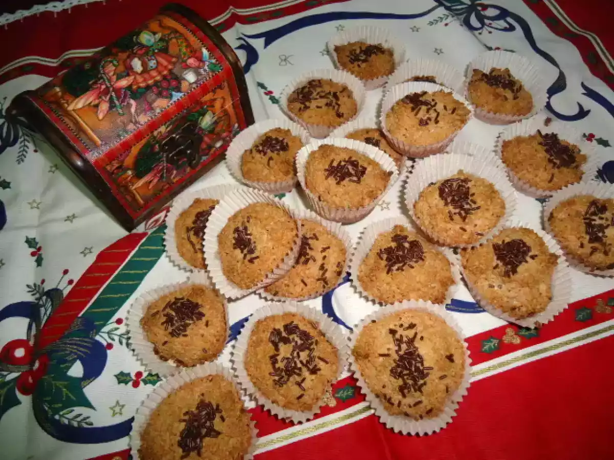 Bolinhos de côco com chocolate