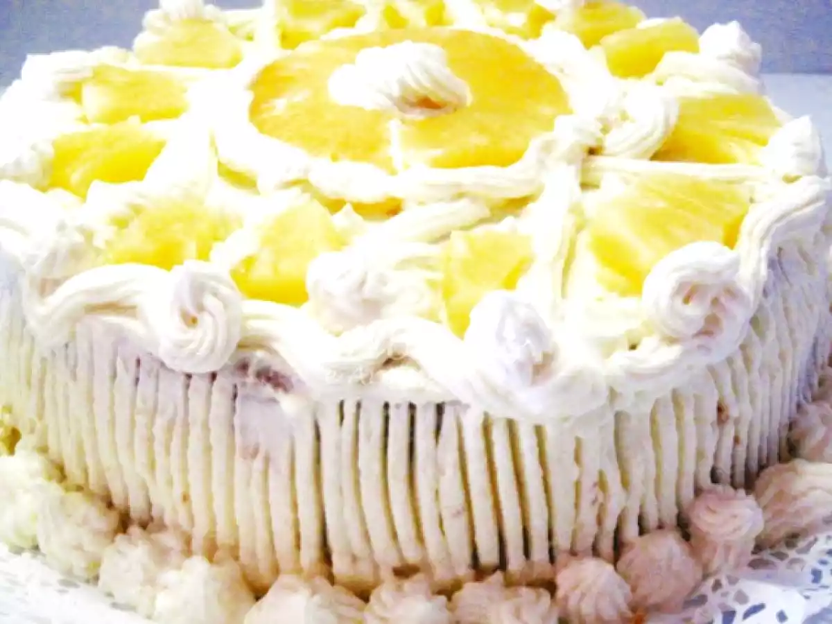 Bolo Ananás e Chantilly