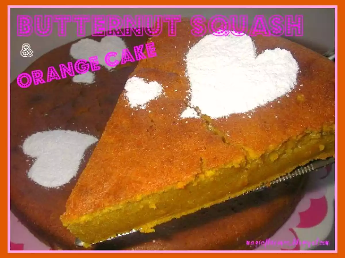 Bolo de abóbora e laranja