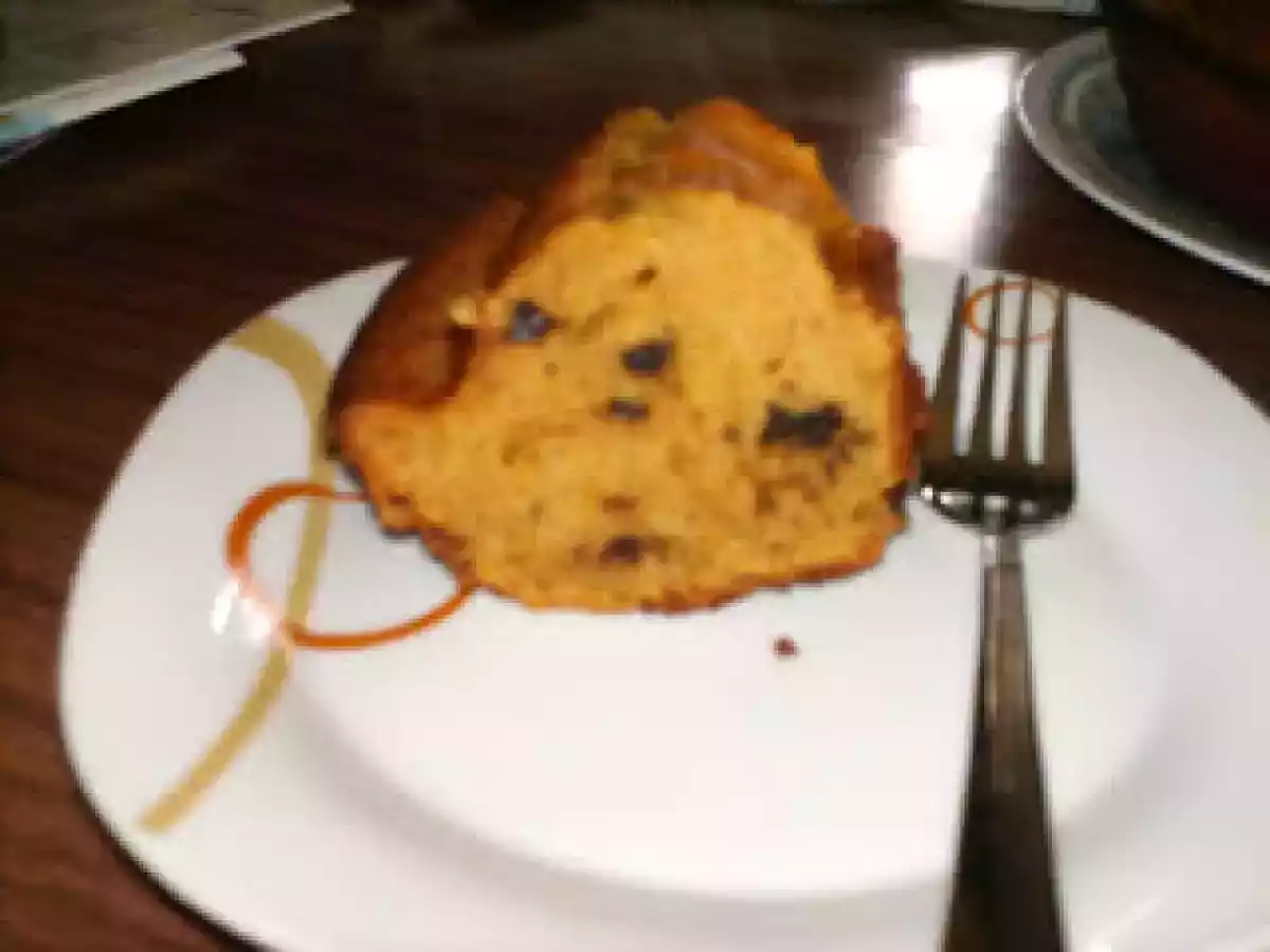 Bolo de abobora e pepitas de chocolate