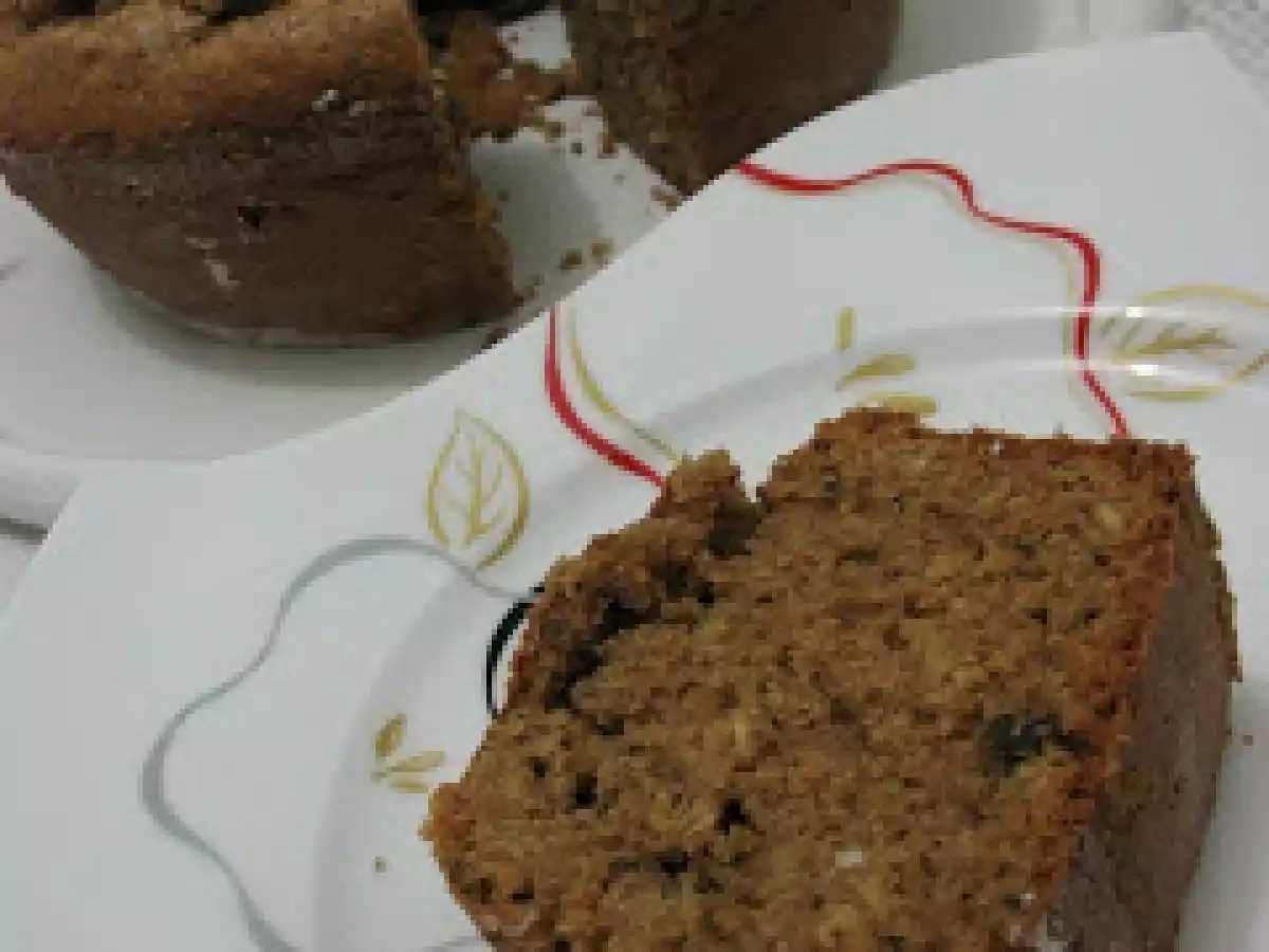 Bolo de aveia e ameixa