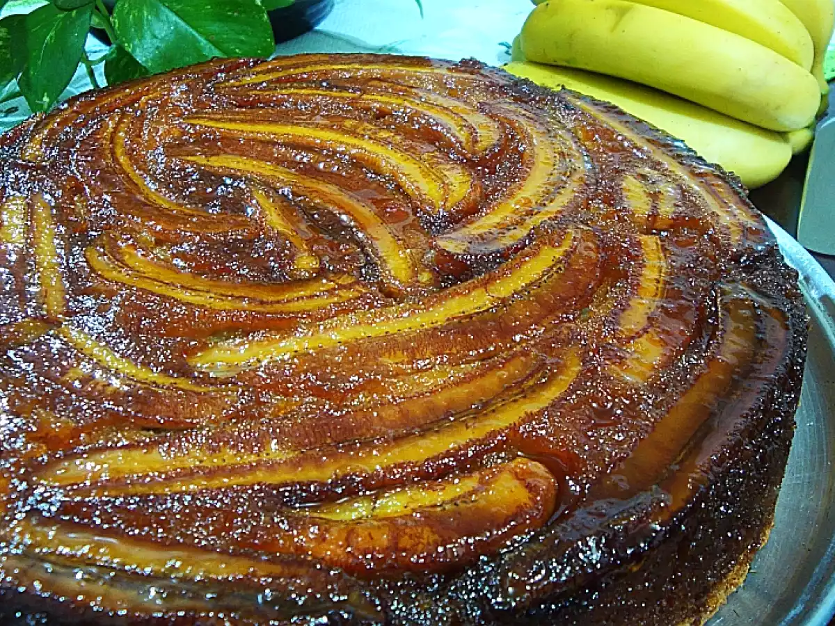 Bolo de Banana Caramelada