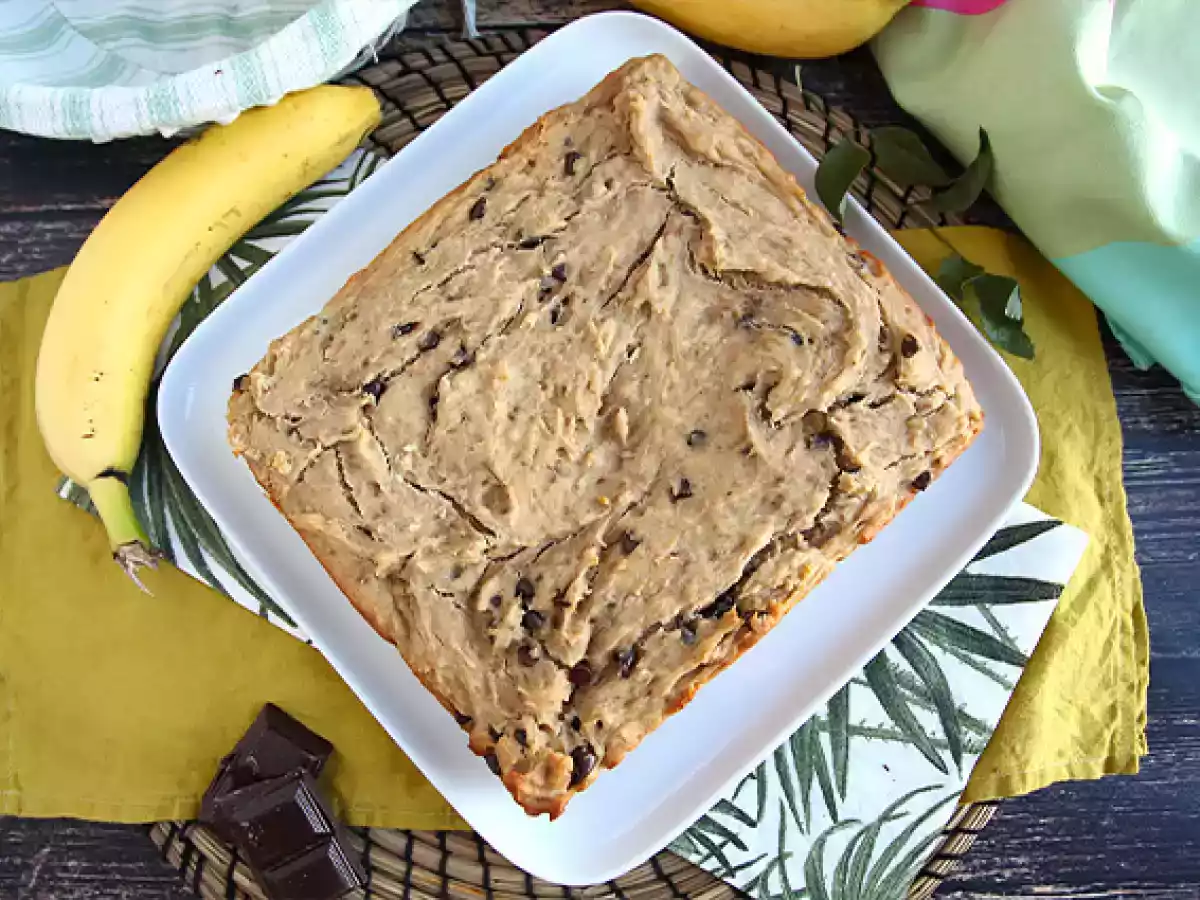 Bolo de banana com chocolate (vegano e sem glúten) - foto 3