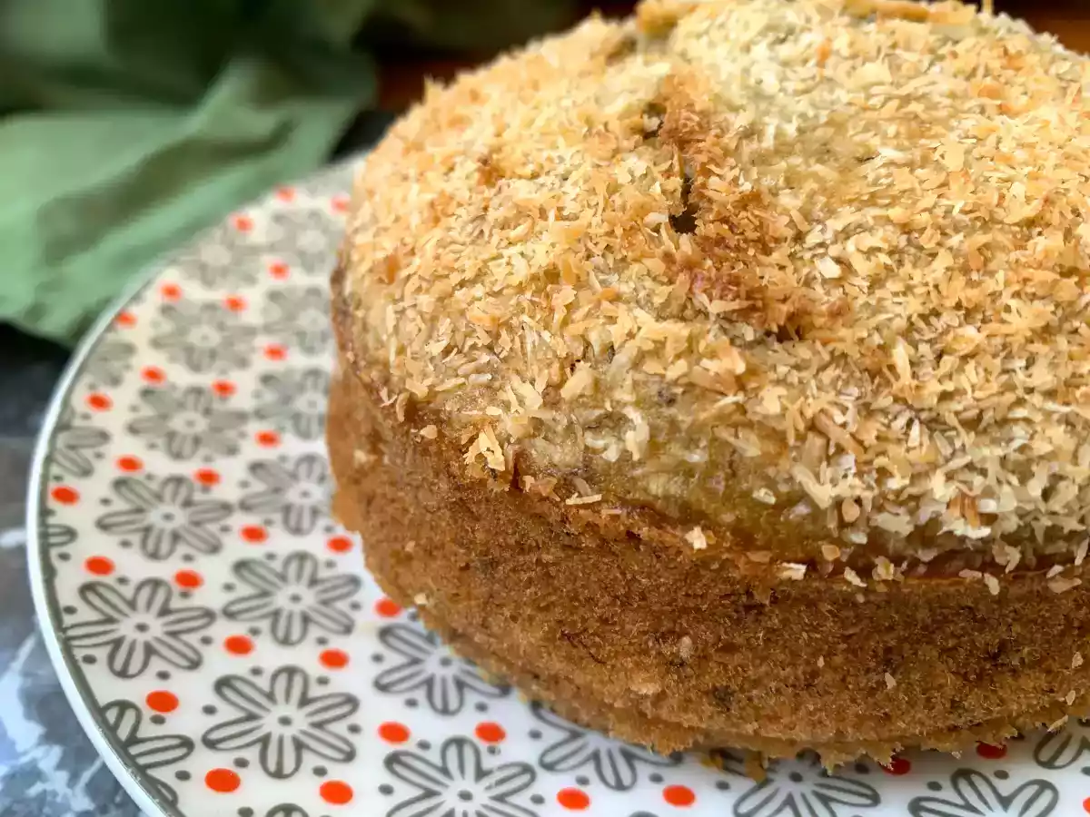 Bolo de banana com coco (sem lactose)