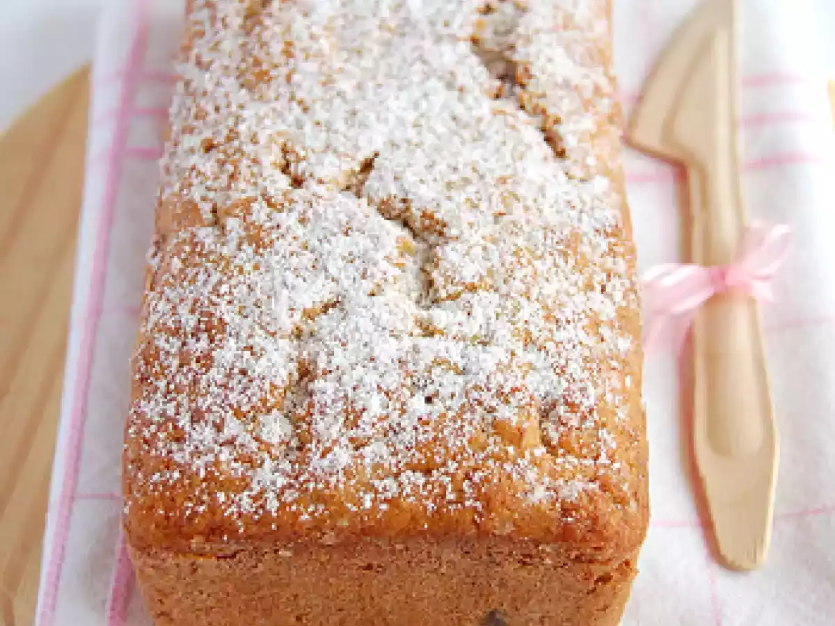 Bolo de banana com cranberries