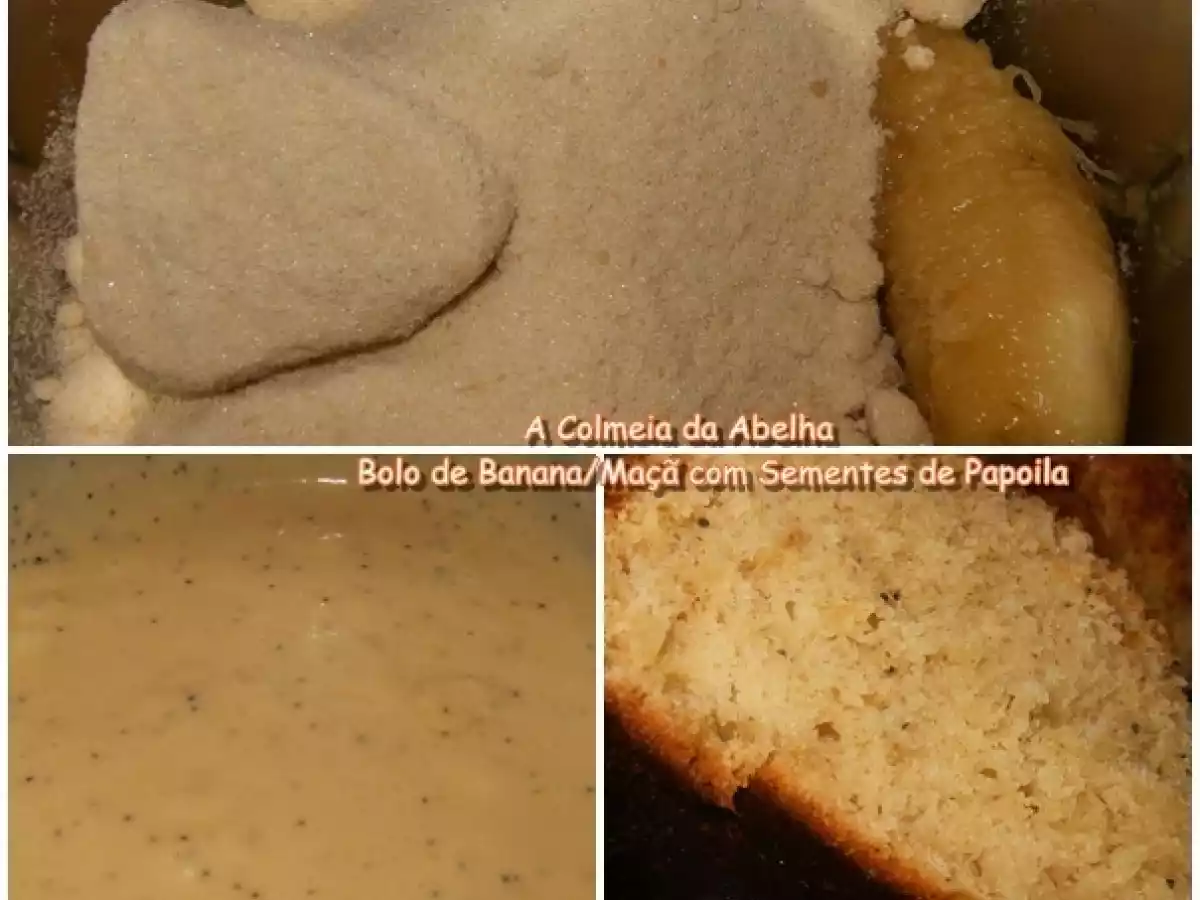 BOLO DE BANANA/MAÇÃ COM SEMENTES DE PAPOILA - foto 2