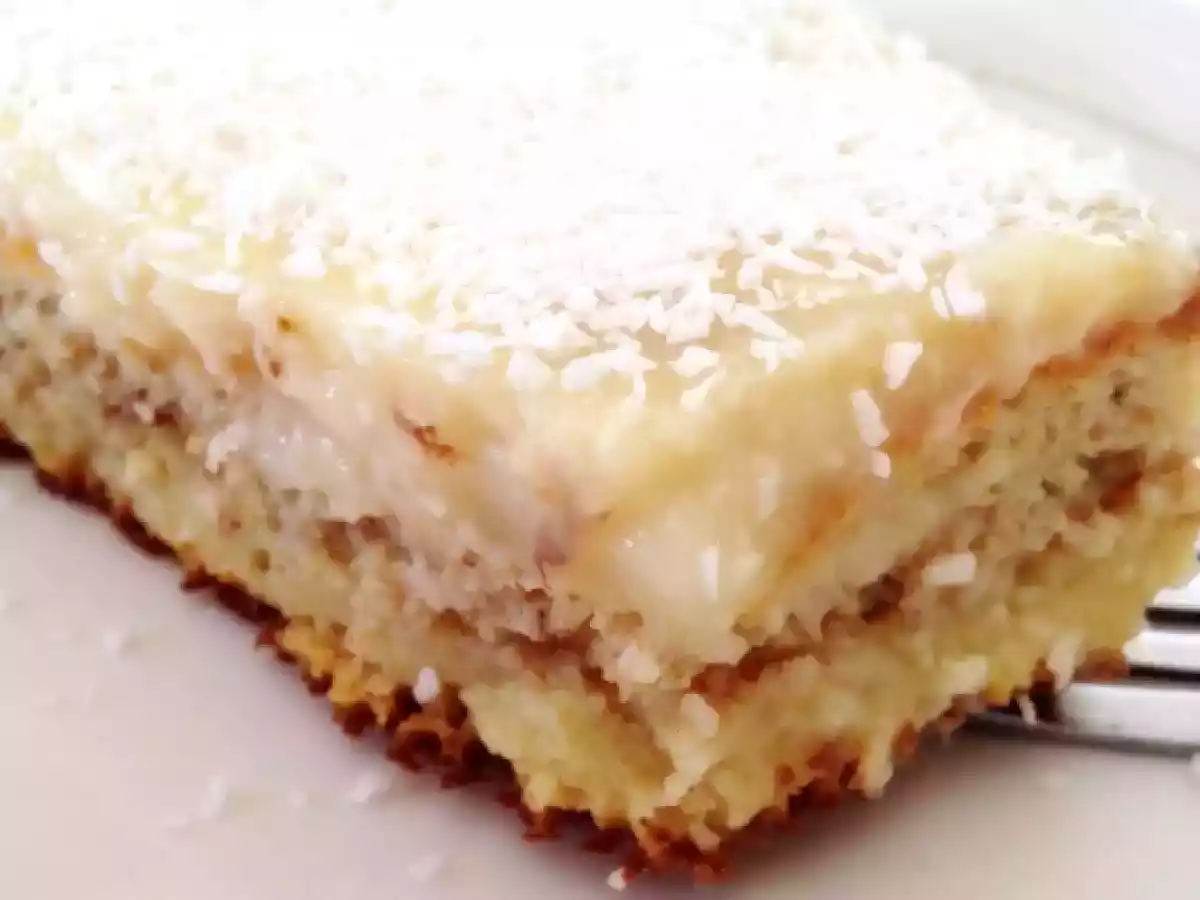 Bolo de baunilha com coco Dukan